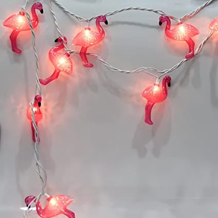 10 LED Battery Operated String Light with Flamingo - Warm White