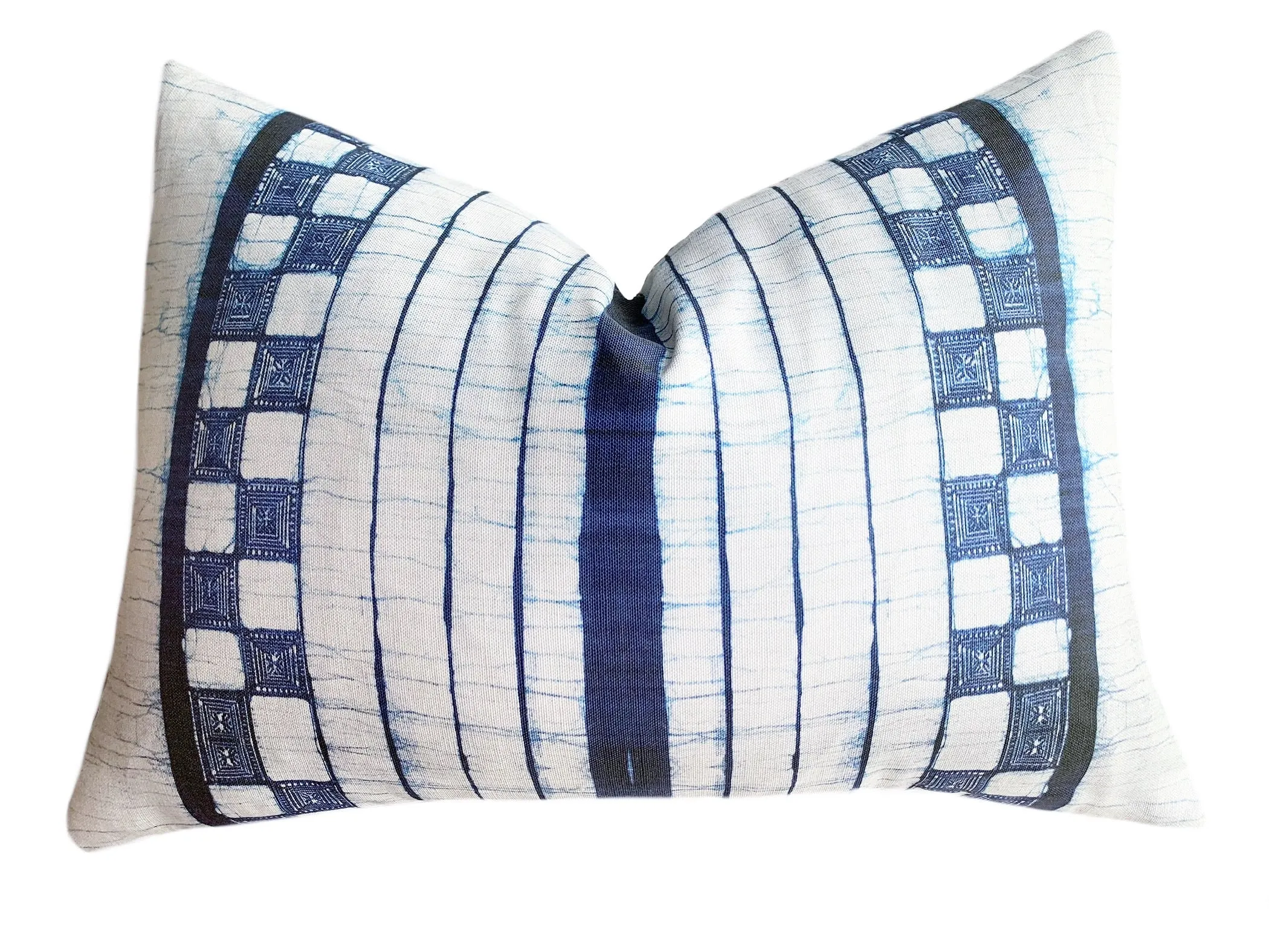 10 Sizes Available: Indigo Hmong Pillow Cover / Shibori Check Indigo / Hmong Pillow Case