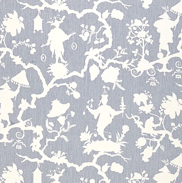 10 Sizes Available: SHANTUNG SILHOUETTE, Wisteria / Schumacher Pillow Cover