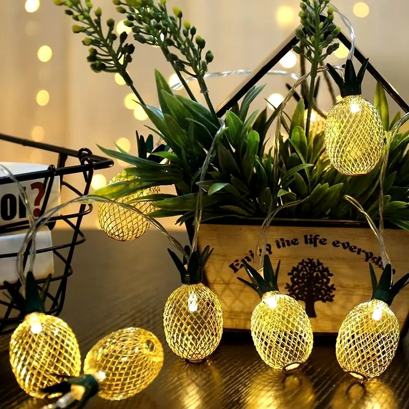 10/20 LED Pineapple String Light Battery Operated Fairy String Light for Home Party