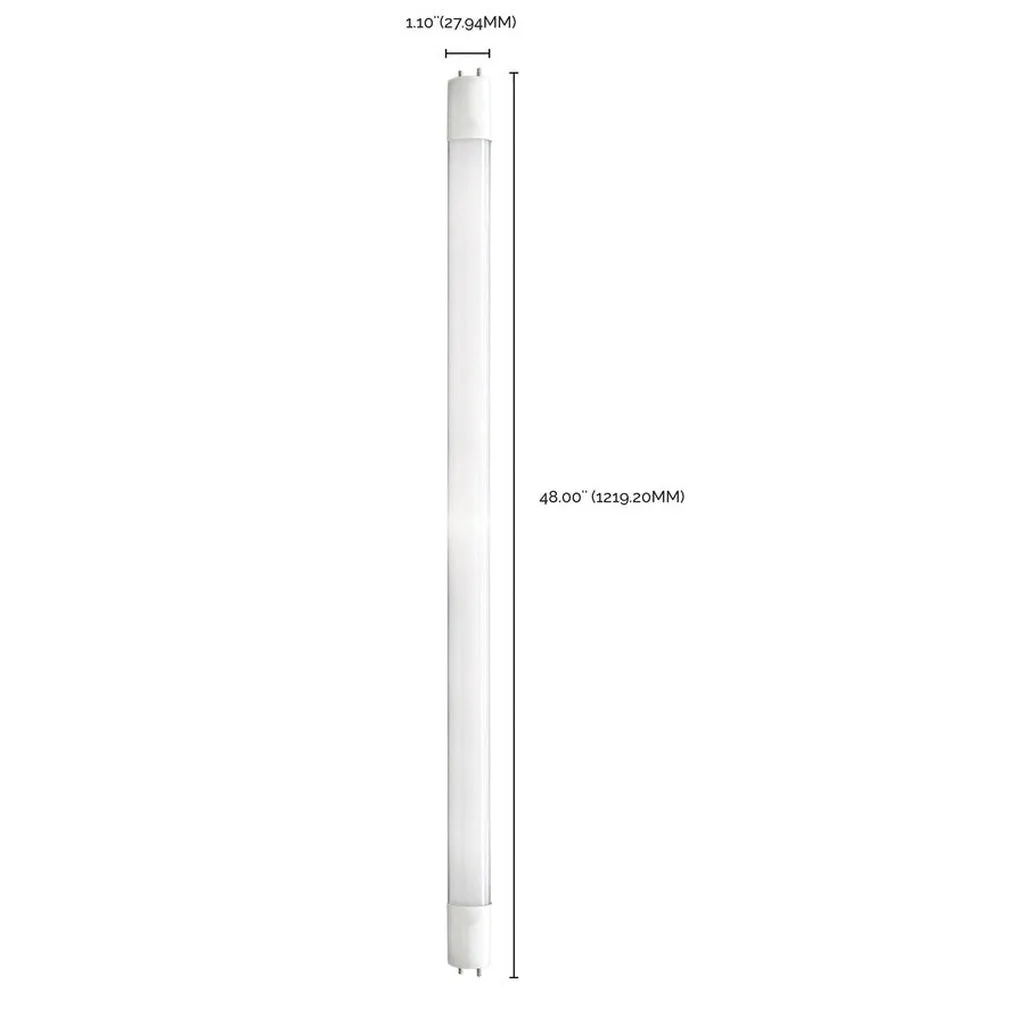 10.5W T8 LED - 4Ft - 3500K - Medium Bi Pin base - 50000 Average rated hours - 1700 Lumens - Type B - Ballast Bypass - Single or Double Ended Wiring - 25-Pack