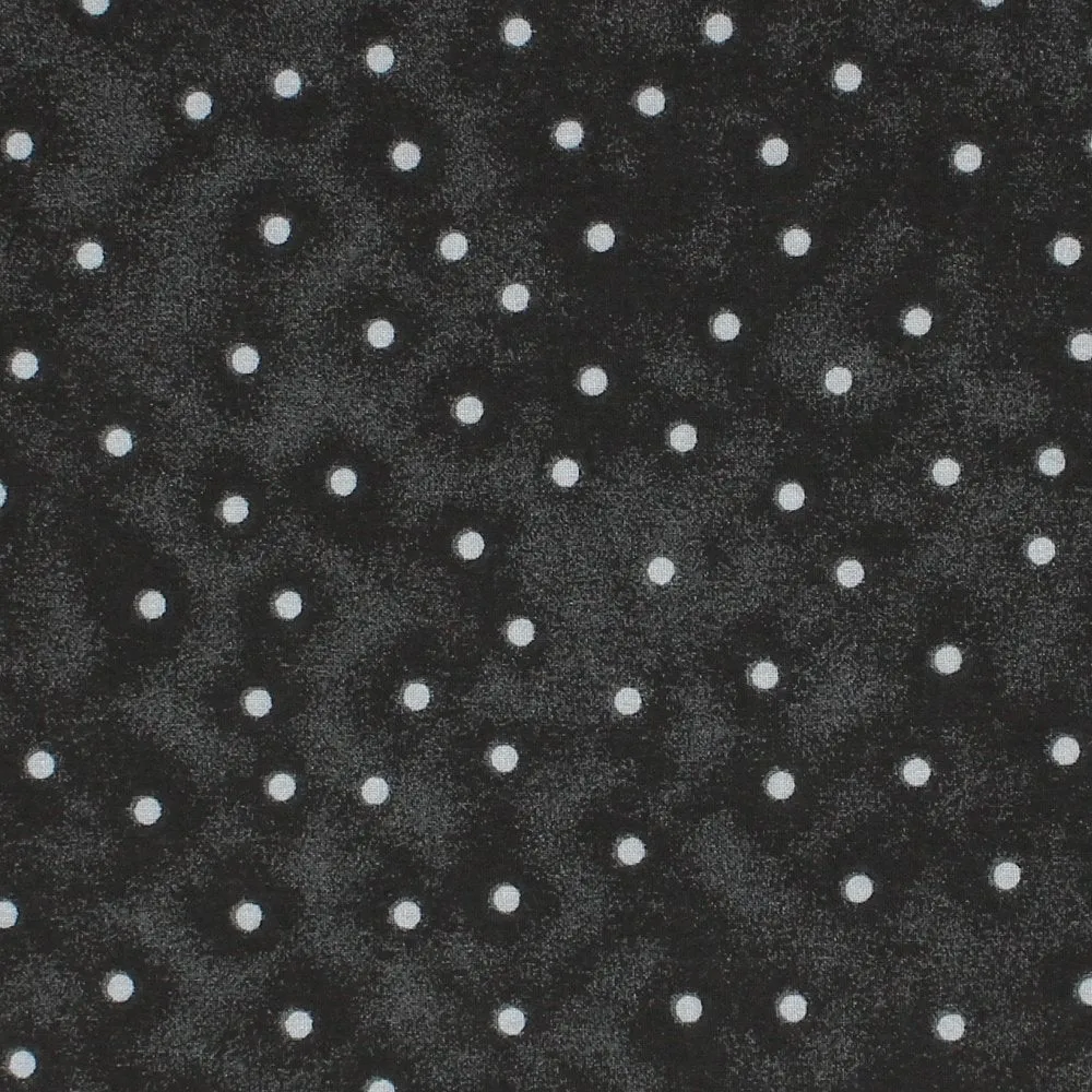 108" Blender Dot Quilt Backing - Black