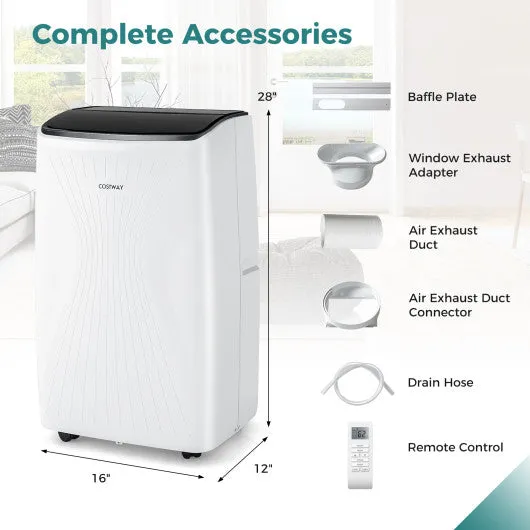 12000 BTU Portable Air Conditioner with Heat and Smart WiFi-12000 BTU