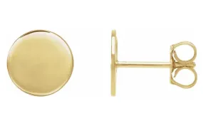 14K Disc Earrings