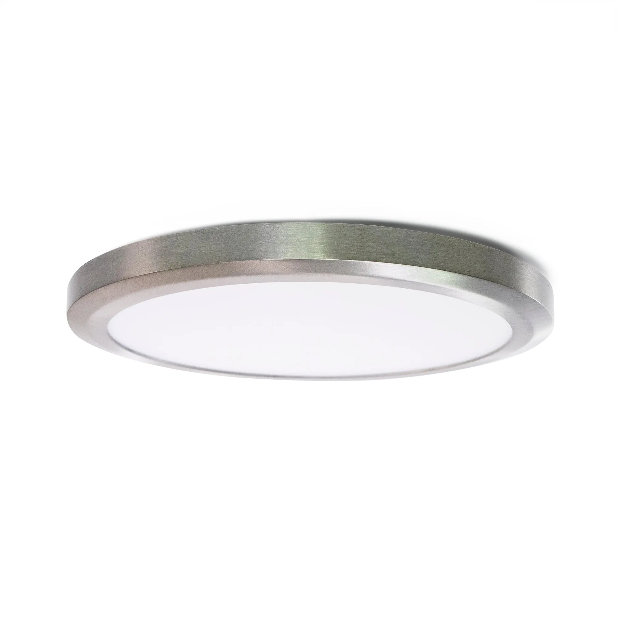 15 Inch Integrated LED Low Profile Flush Mount Ceiling Light, Dimmable, 2100 Lumen, 3K/4K/5K Switch, 80  CRI, in 2 Finishes