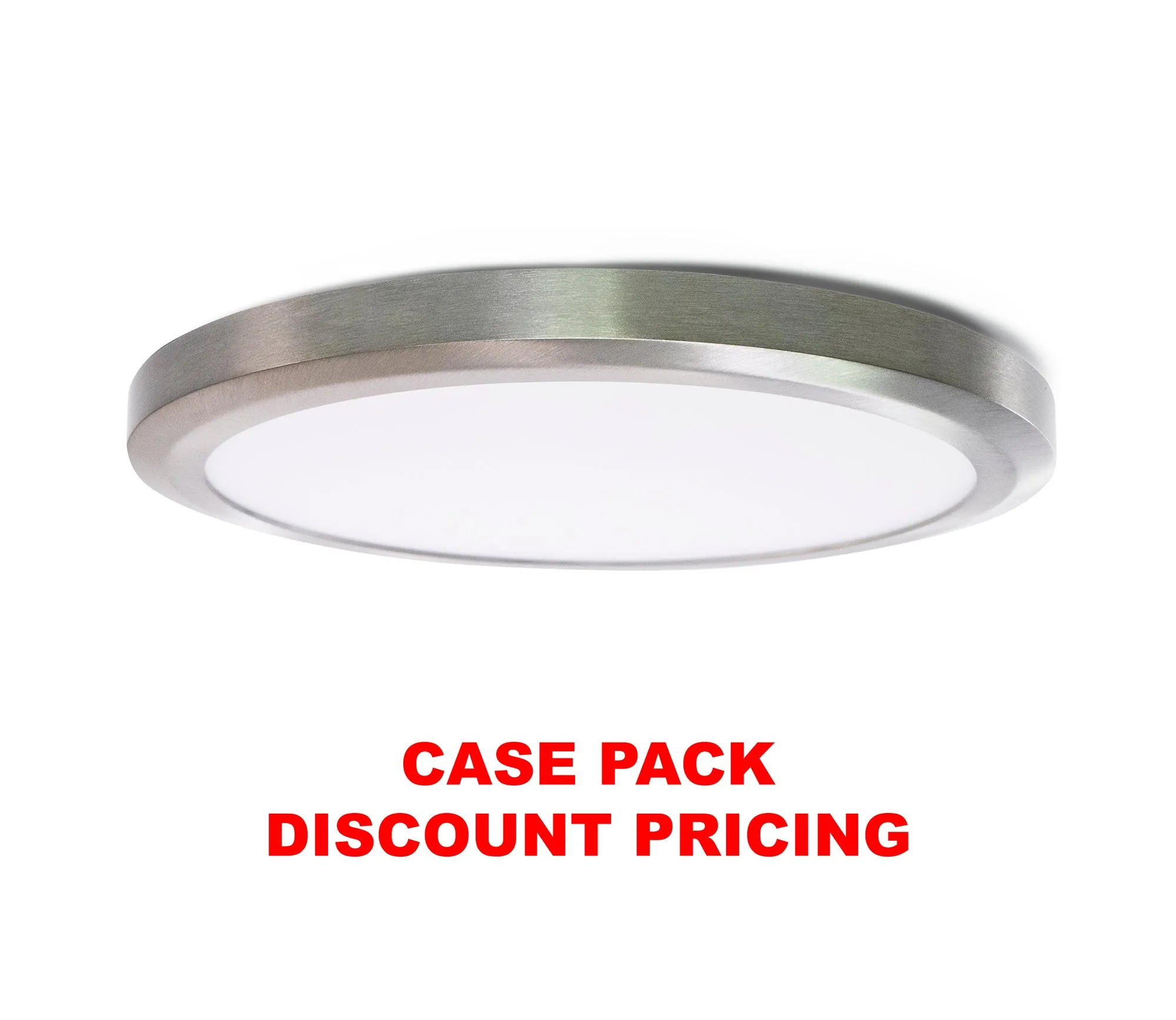 15 Inch Integrated LED Low Profile Flush Mount Ceiling Light, Dimmable, 2100 Lumen, 3K/4K/5K Switch, 80  CRI, in 2 Finishes