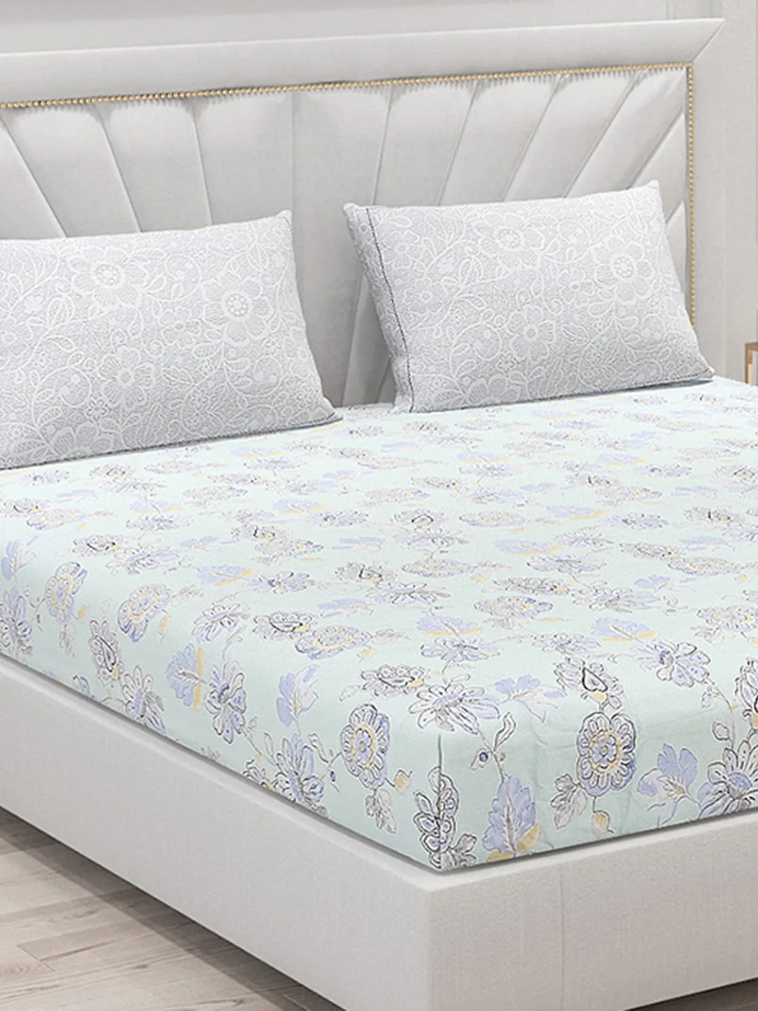 200 TC Cotton Double Bed Bedsheet with 2 Pillow Covers