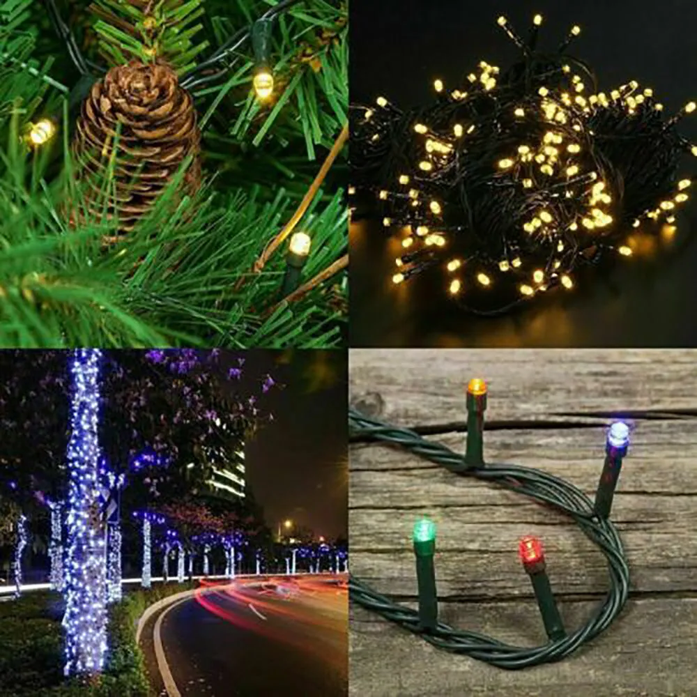 22m 200 LED Solar Fairy String Led Lights Outdoor Garden Christmas Decor