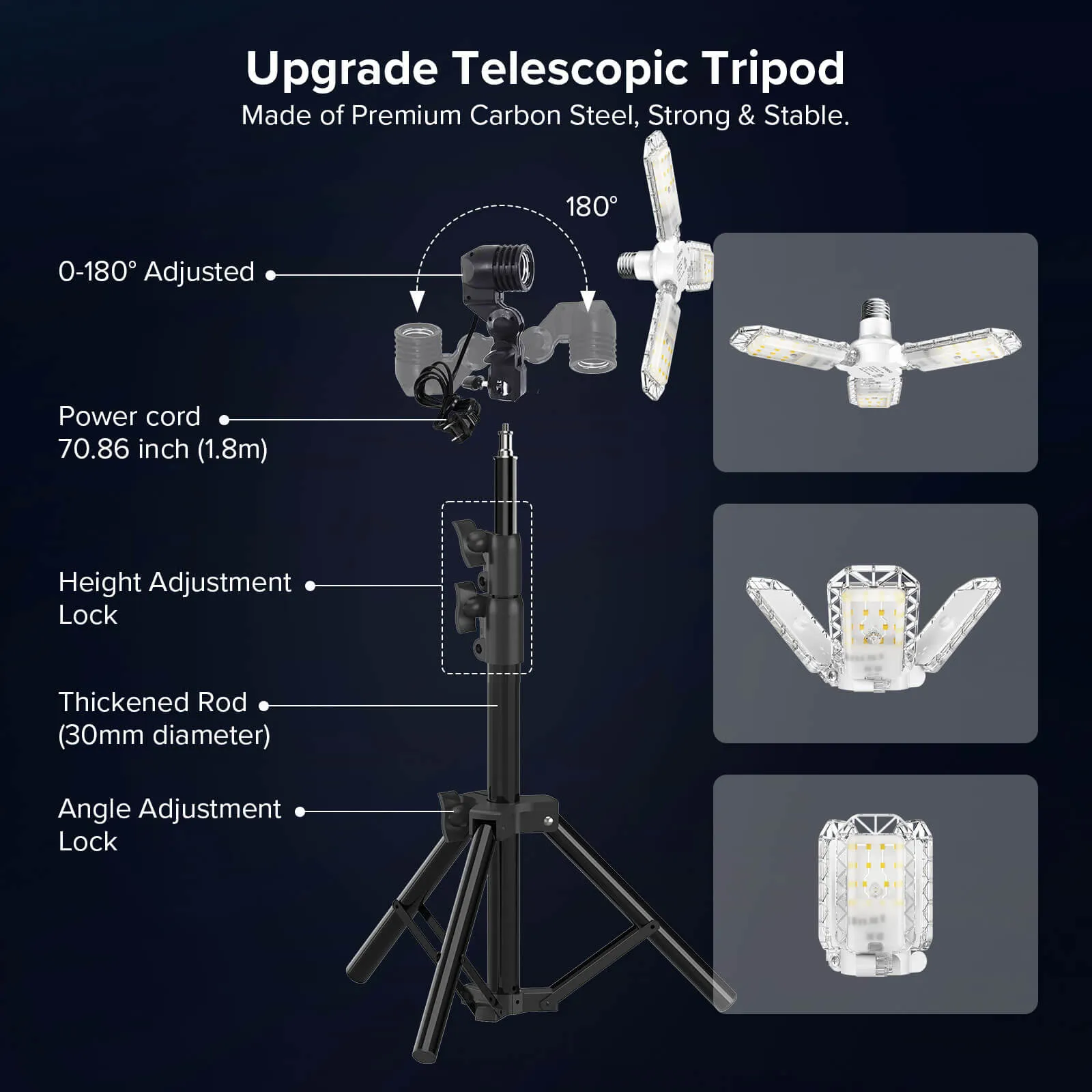 30W Adjustable Panel Led Work Light with Stand (US ONLY)