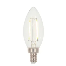 3.3W B11 Filament LED Dimmable Clear 2700K E12 (Candelabra) Base, 120 Volt, Box