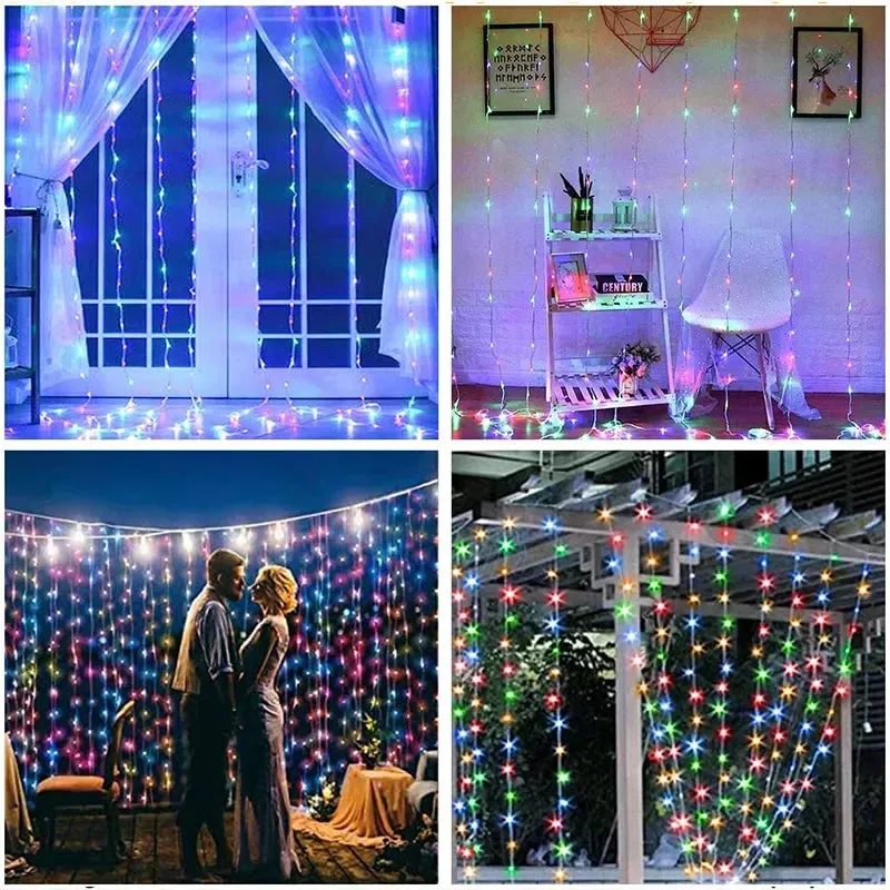 3M LED Curtain String Lights Fairy Decoration