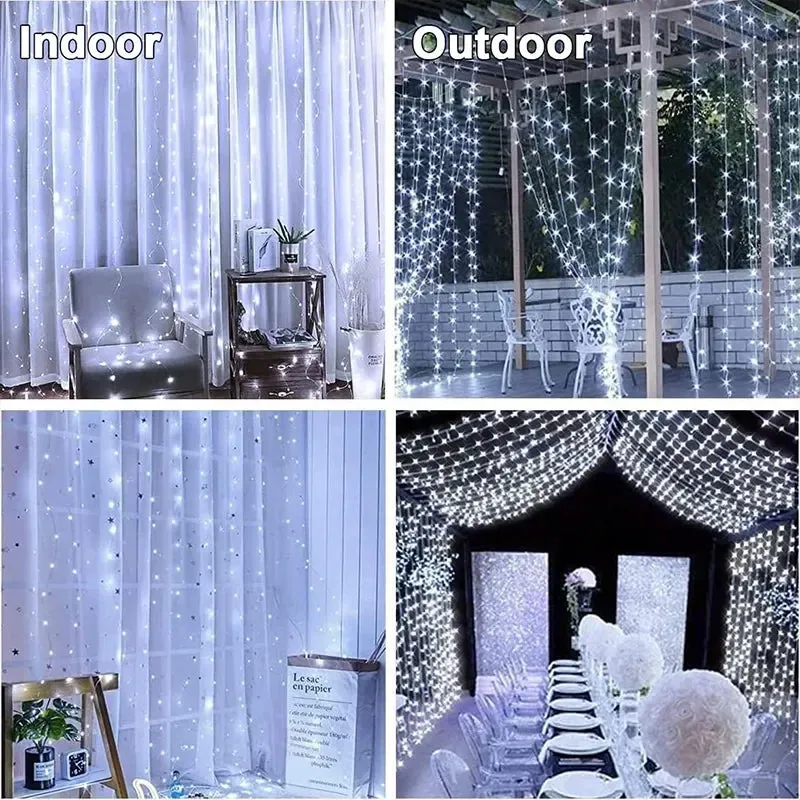 3M LED Curtain String Lights Fairy Decoration