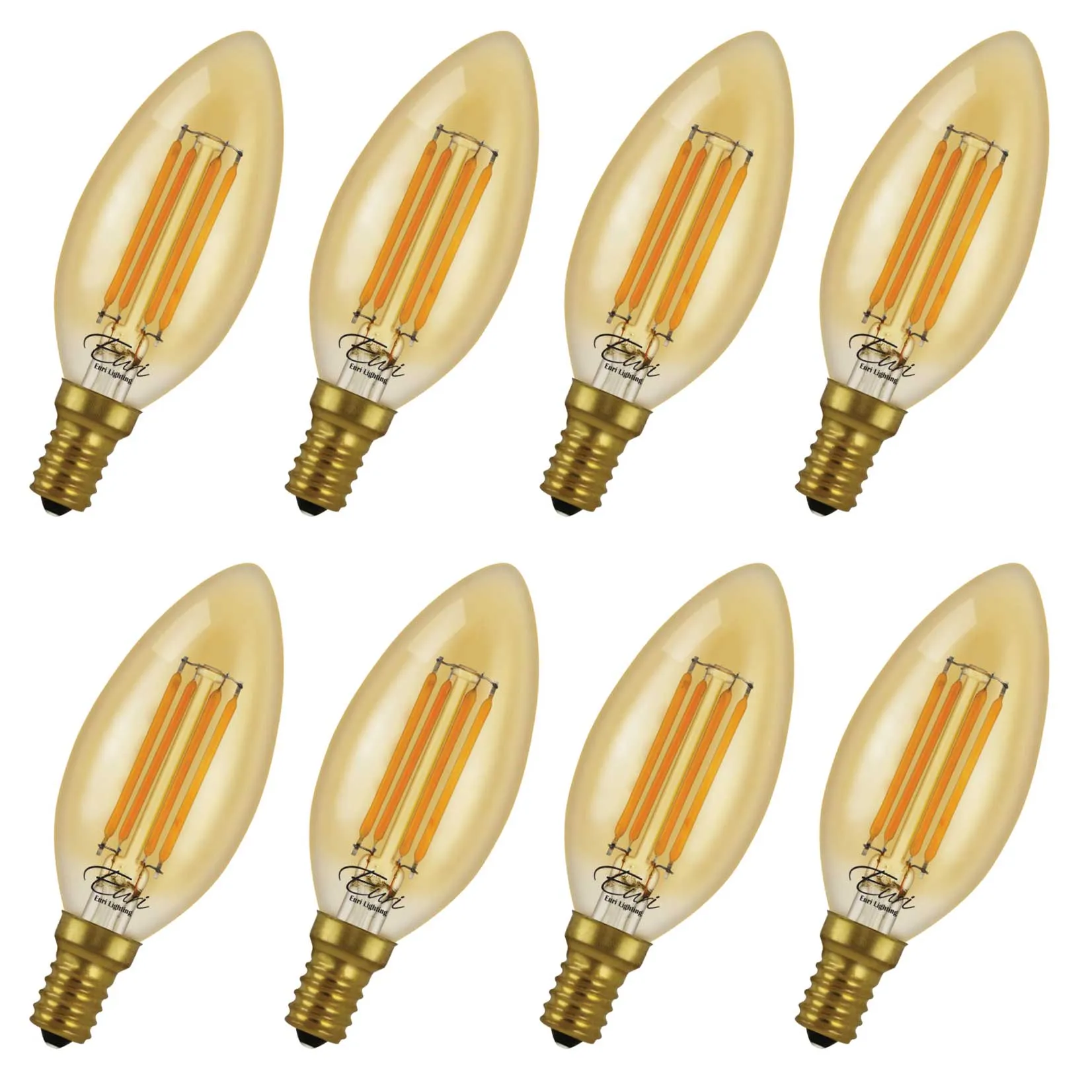 40-Watt Equivalent B10 E12 Blunt Tip Bullet Candelabra LED Filament Light Bulb