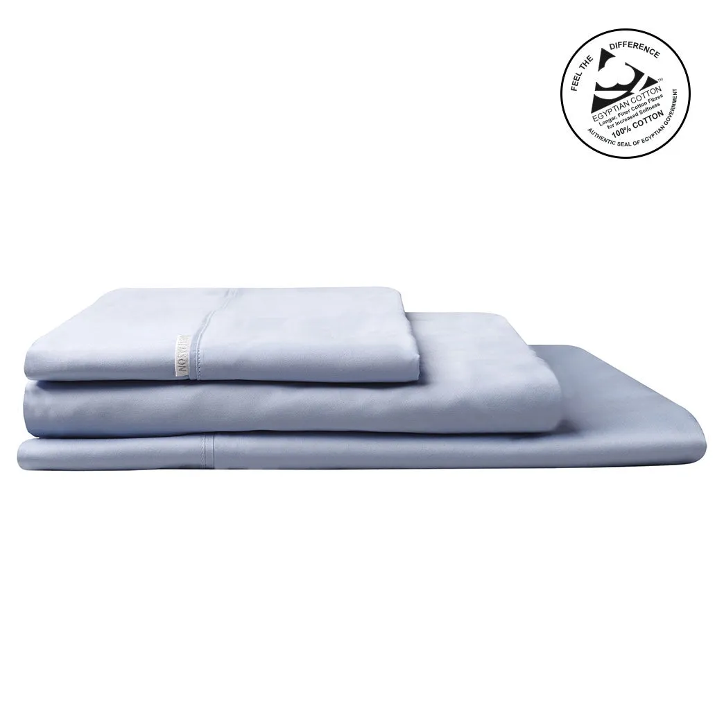 400TC Egyptian Cotton Sateen Wedgwood Sheet Set by Logan and Mason Platinum