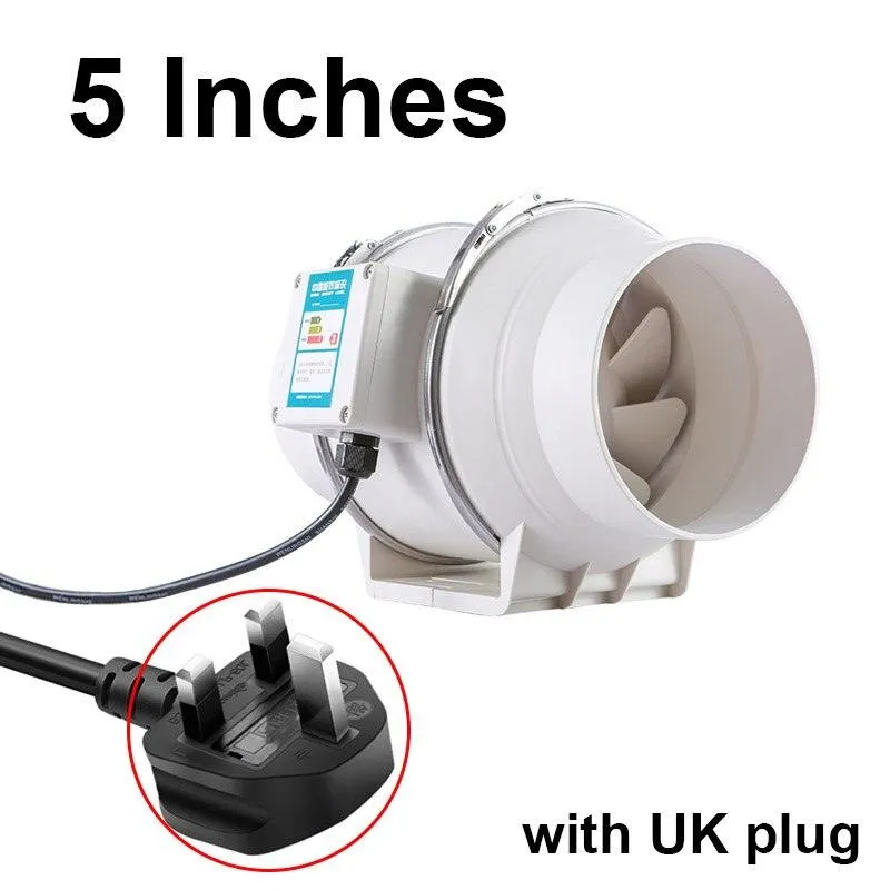 5 inch 220V Exhaust Fans Home Inline Pipe Duct Fan Kitchen Toilet Extractor Ventilation