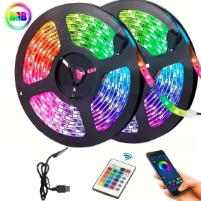 5050 RGB Led Strip Lights-With Music Sync Color Changing, Remote Control