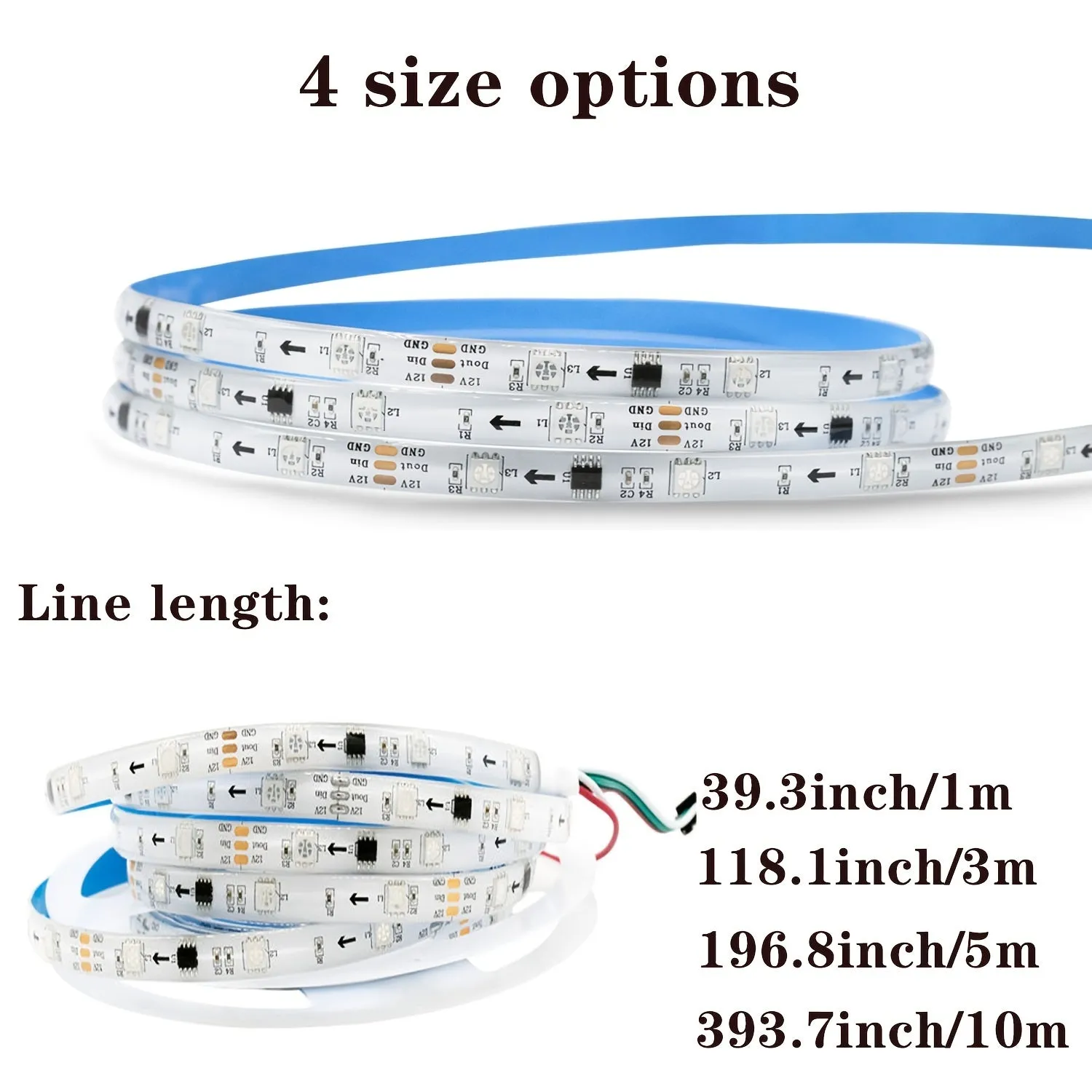 5050 RGB Led Strip Lights-With Music Sync Color Changing, Remote Control