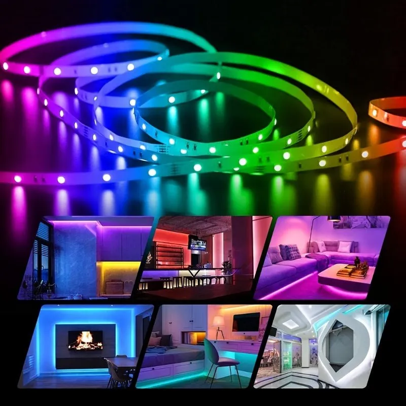 5050 RGB Led Strip Lights-With Music Sync Color Changing, Remote Control