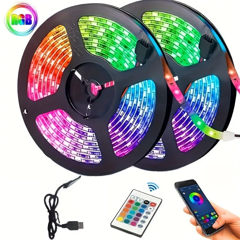 5050 RGB Led Strip Lights-With Music Sync Color Changing, Remote Control