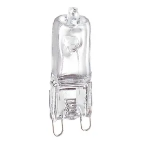 60 Watt T4 JCD Halogen Clear G9 Base, 120 Volt, Card