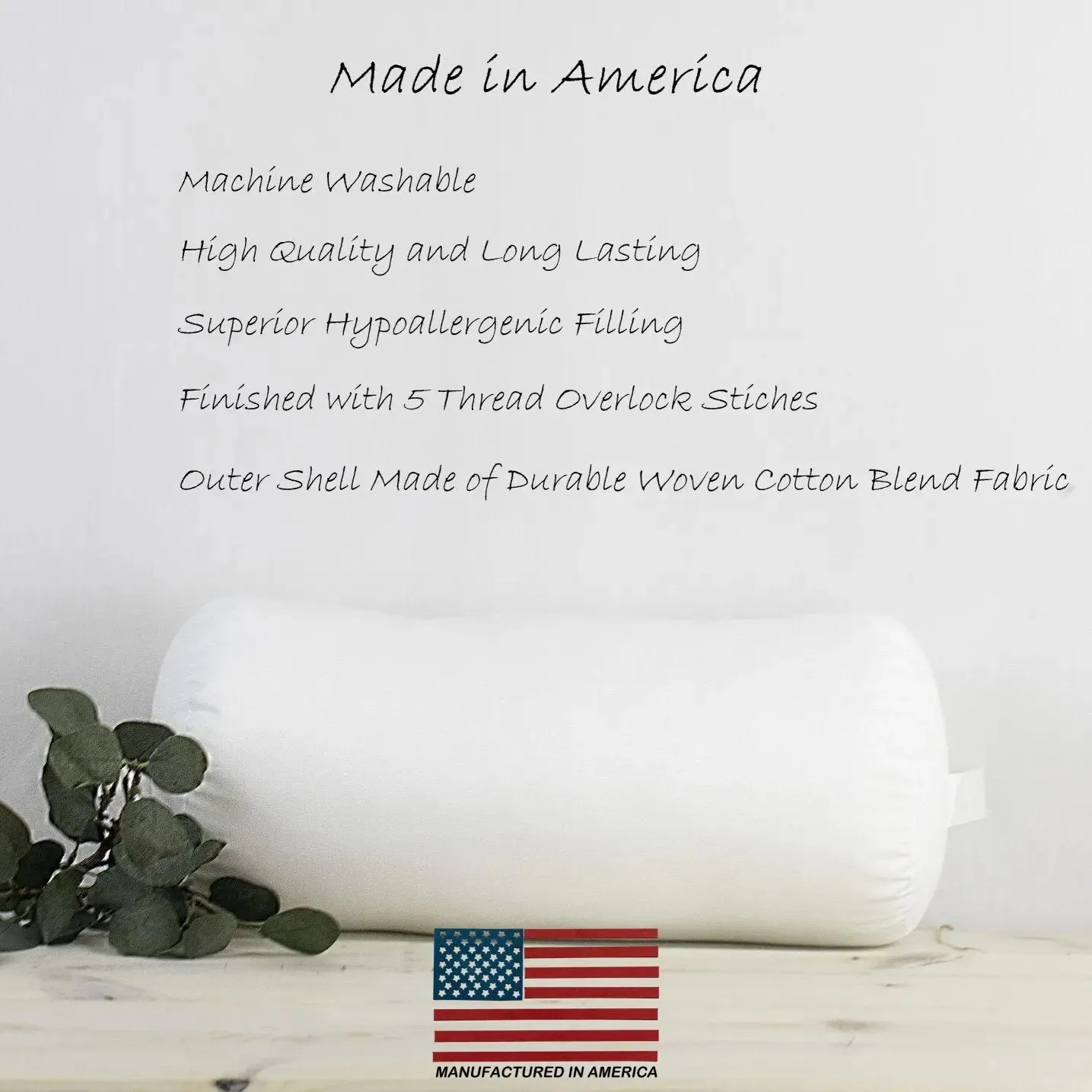 6x30 | Bolster Insert | Indoor Outdoor Hypoallergenic Polyester Fill | Quality Insert | Premium Insert