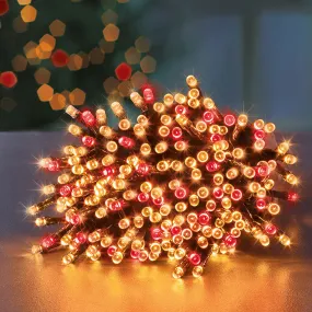 720 Multi Action LED Supabrights Christmas Lights with Timer - Vintage Gold & Red