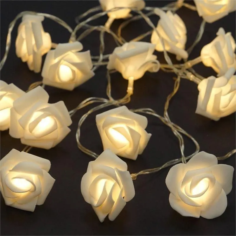 9FT 16 LED Rose LED Fairy Xmas Christmas Wedding Party String Lights - Clear - BUY ONE GET ONE FREE