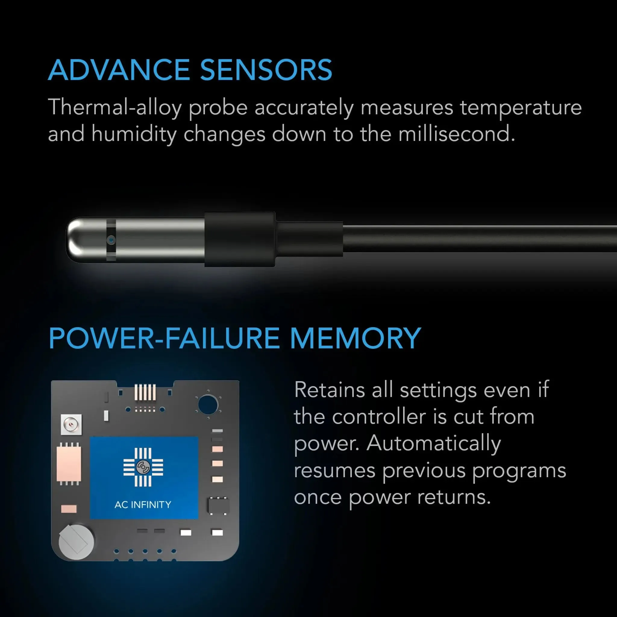 AC Infinity CONTROLLER 69 PRO WIFI Four Device Temp/Humidity/Cycle   Data App