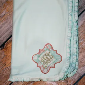 Applique Square with Name/Monogram Baby Blanket