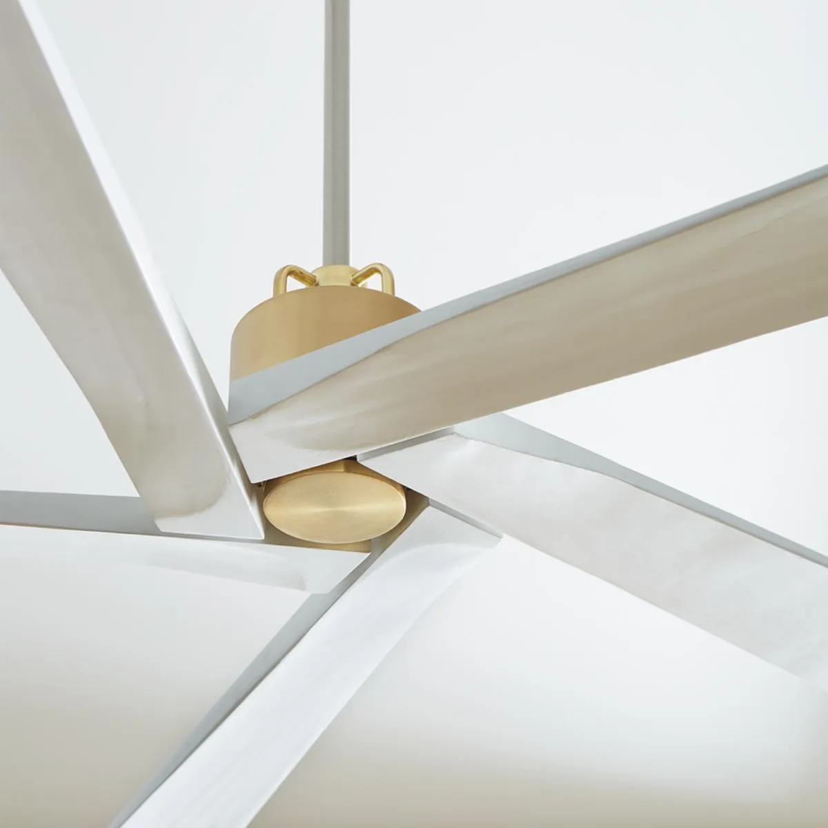 Aspen 70 Inch Burnished Brass Large Outdoor Ceiling Fan with Remote