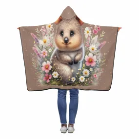 Australian Animal Quokka Awd1332  Hooded Blanket 50"x40"