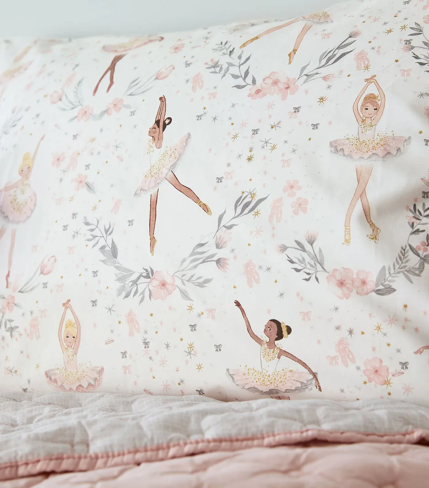 Ballerina Printed Organic Sheet Set & Pillowcases