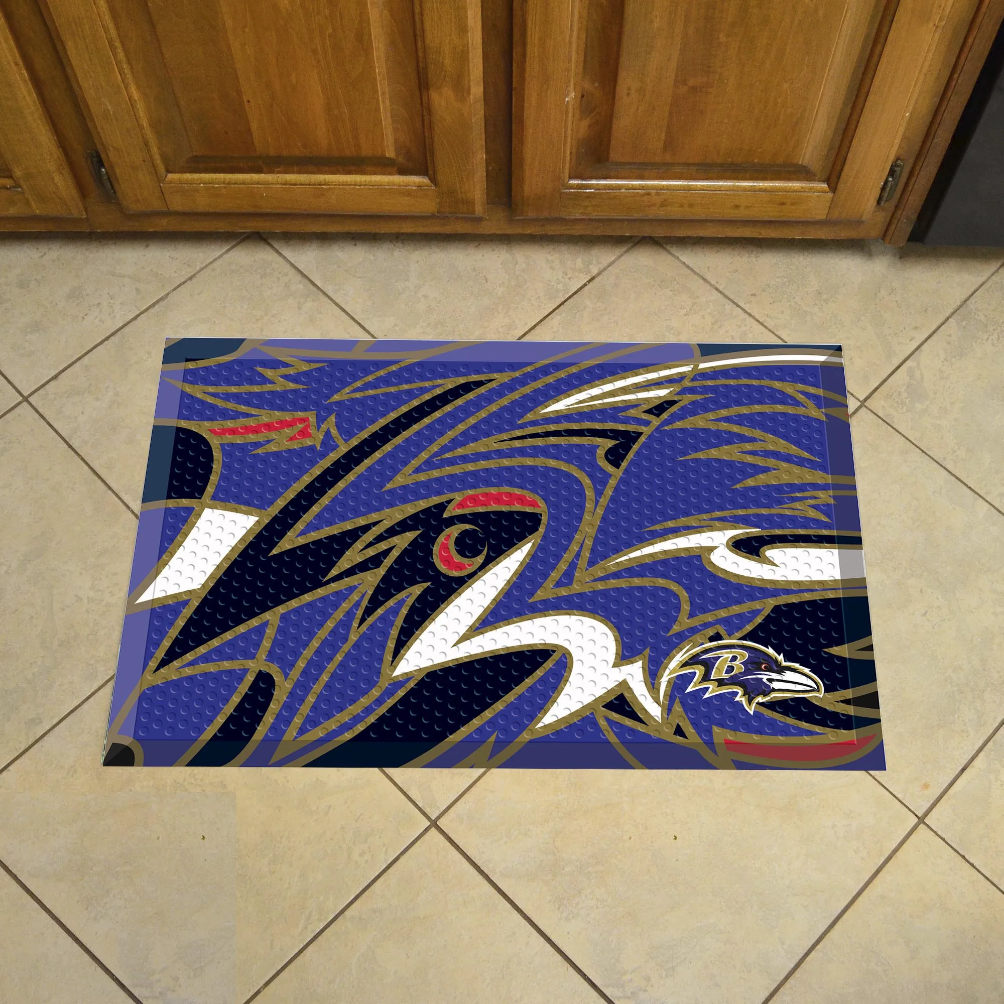 Baltimore Ravens Rubber Scraper Door Mat XFIT Design