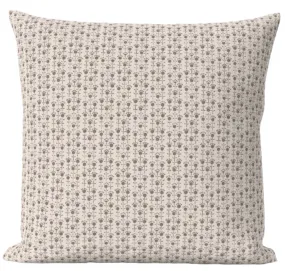 Beige Calico Block Printed Linen Pillow Cover: Available in 10 Sizes