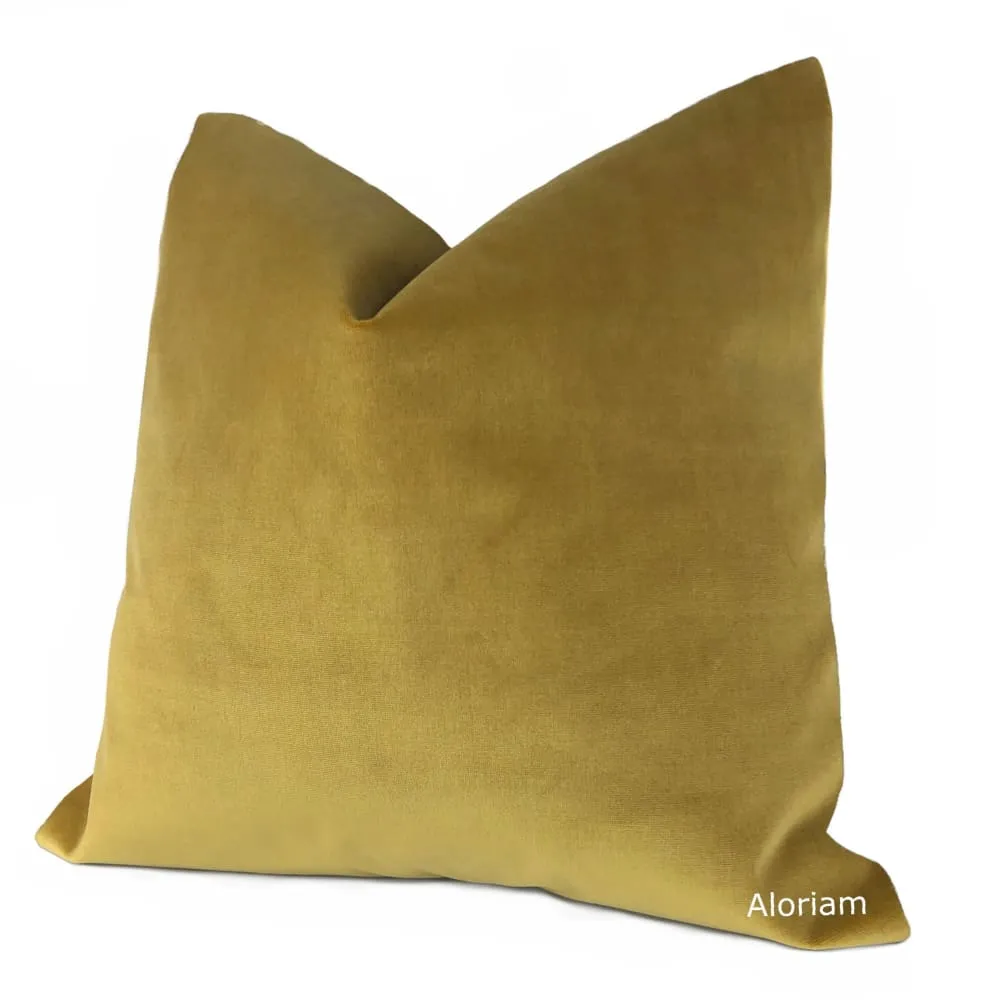 Bellucci Leonine Gold Velvet Pillow Cover (Fabric by the Yard available)