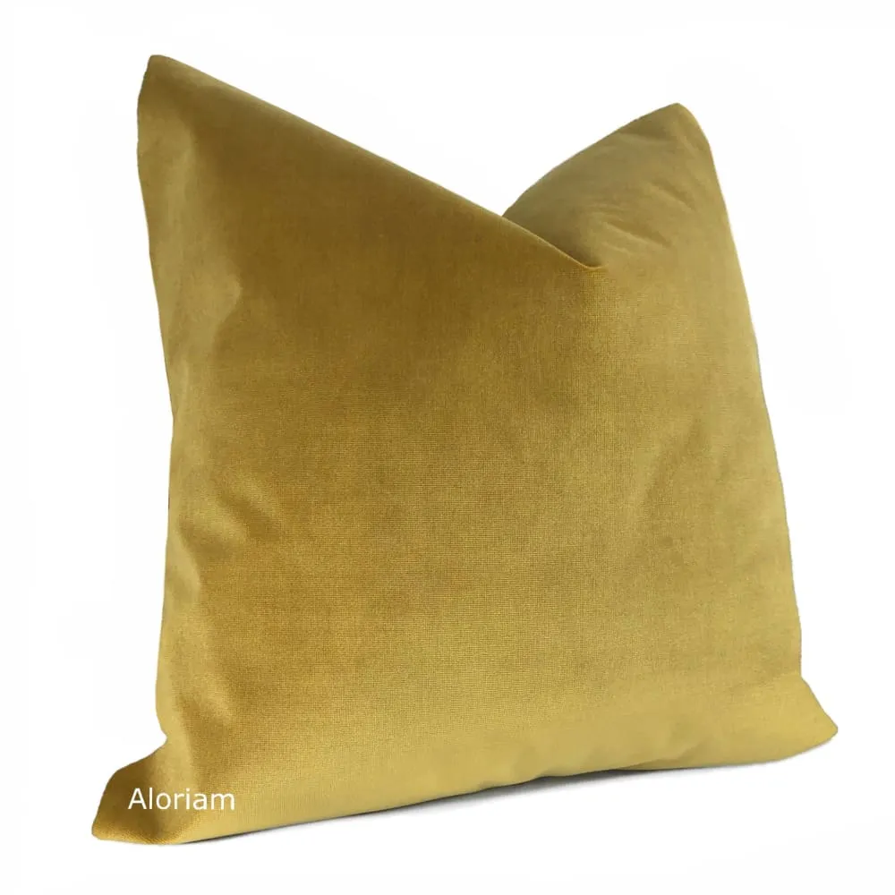 Bellucci Leonine Gold Velvet Pillow Cover (Fabric by the Yard available)