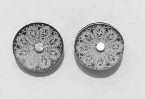 Black Medium Circle Studs