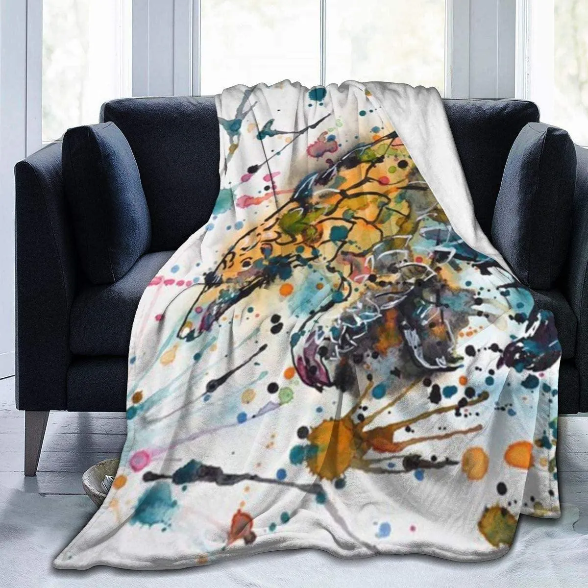 Blanket Warm Sofa Blanket Printed Double-sided Flannel