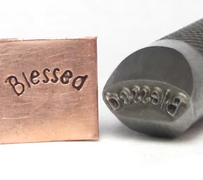 Blessed stamp, half inch, stamp on stainless, jewelry stamp, large size, for stainless, 12 x 4 mm, stamps all metals