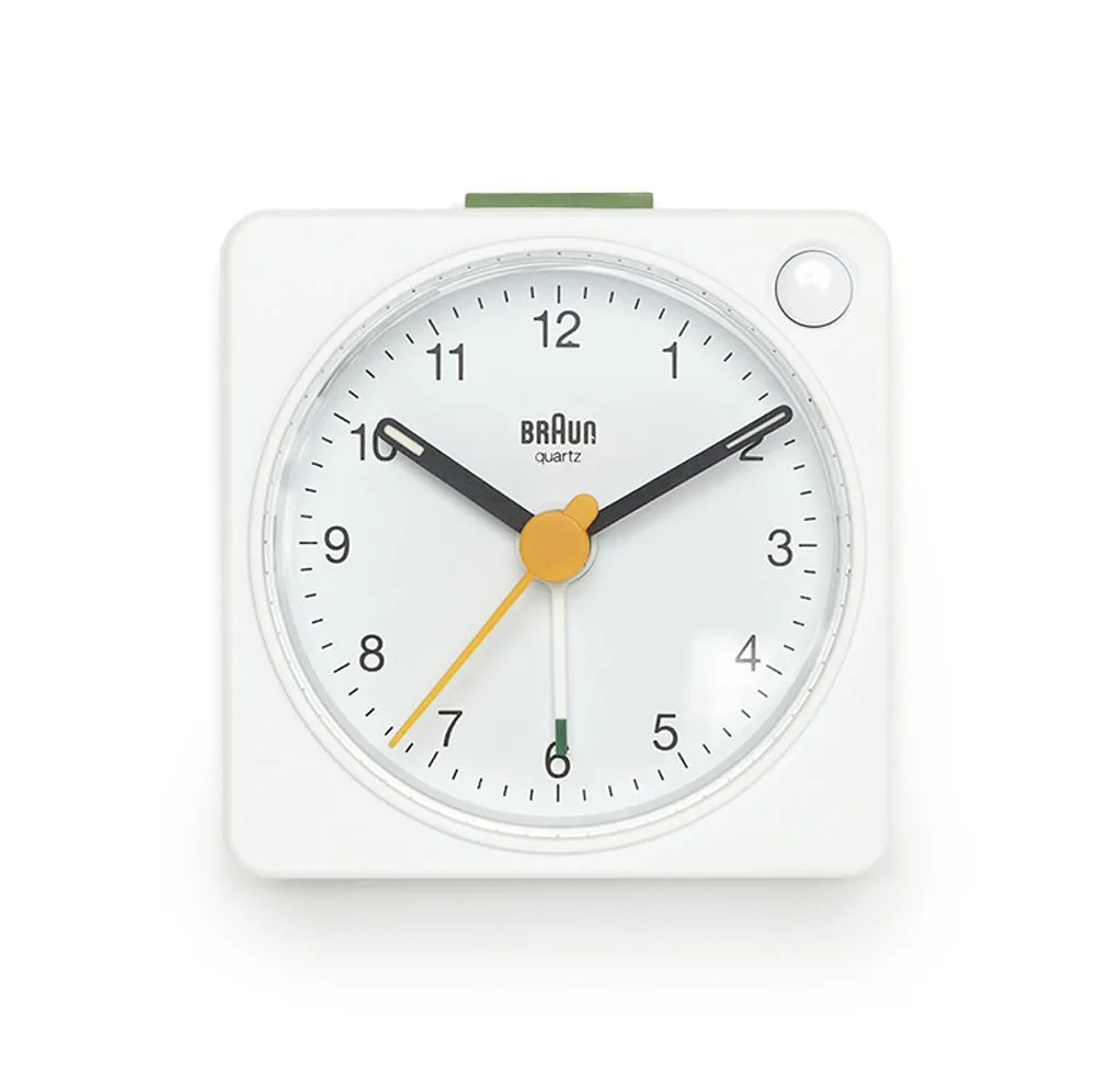 Braun Analog Travel Alarm Clock - White