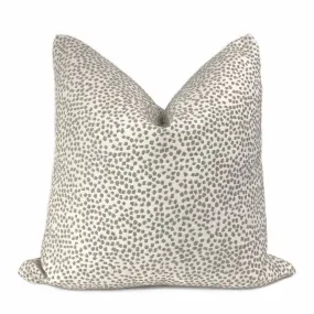 Brimley Taupe Textured Small Dots Chenille Pillow Cover