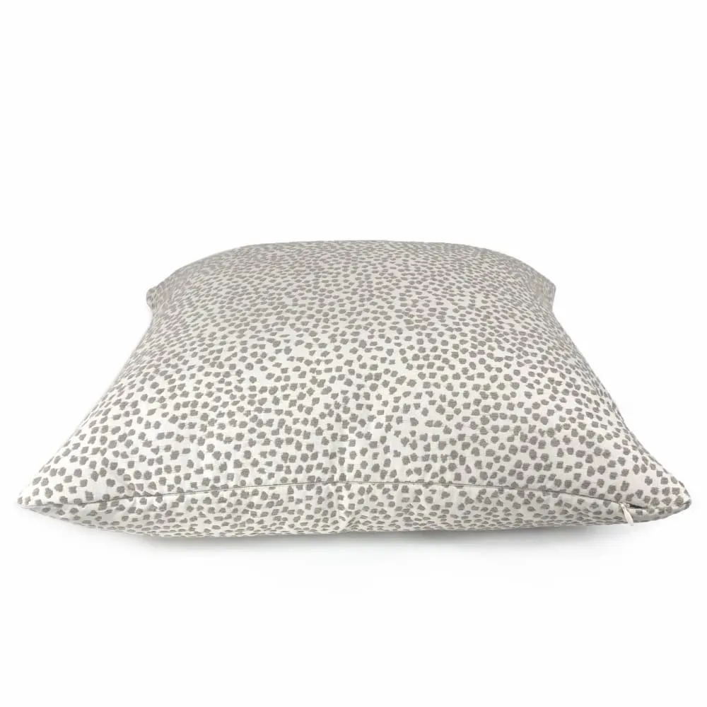 Brimley Taupe Textured Small Dots Chenille Pillow Cover