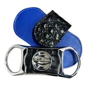 Brizard & Co V Cutter with Pouch - Caiman Black and Blue