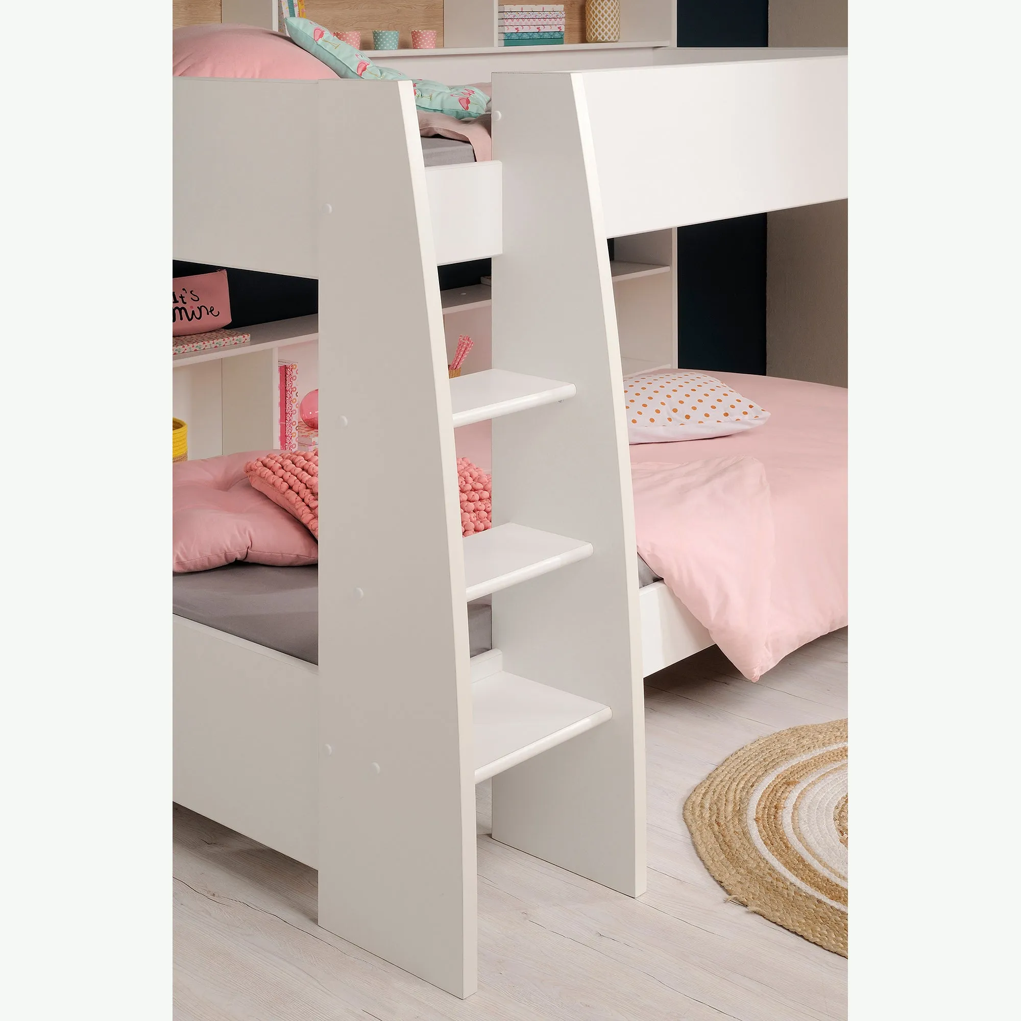 Bunk Bed White with Optional Drawer - Parisot Leo Tam Tam 4