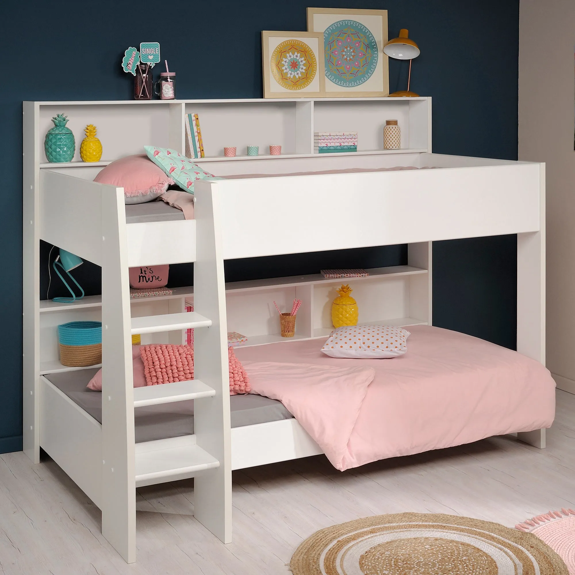 Bunk Bed White with Optional Drawer - Parisot Leo Tam Tam 4