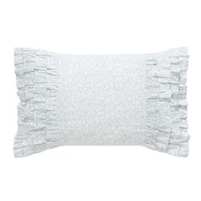 Chloe Cottage Blue Ruffle Throw Pillow