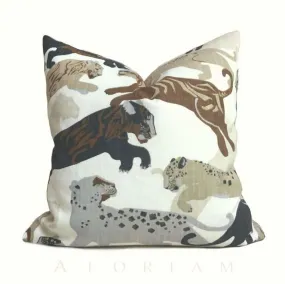 (CLEARANCE) Robert Allen Rajita Pouncing Tiger Print Pillow Cover