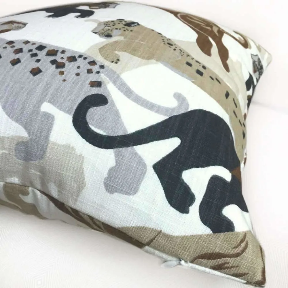 (CLEARANCE) Robert Allen Rajita Pouncing Tiger Print Pillow Cover