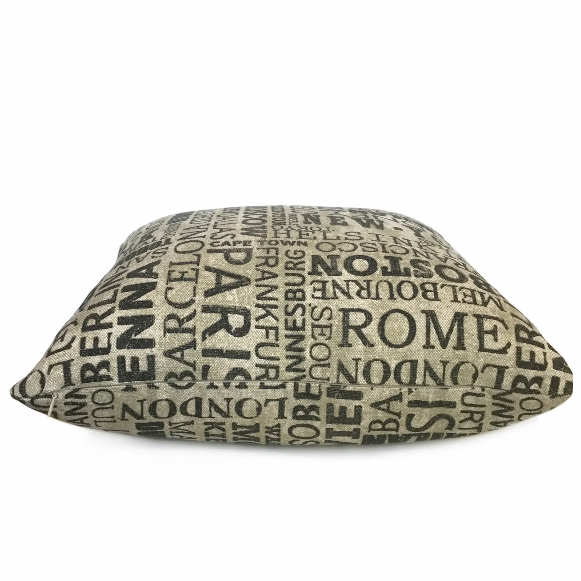 (CLEARANCE) World Capital Cities Destinations Cotton Print Pillow Cover