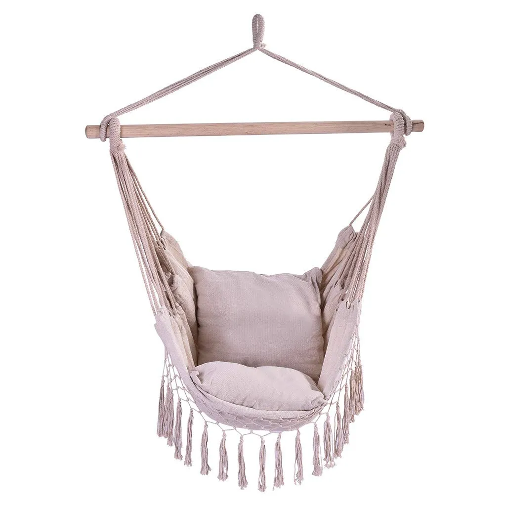 Cotton Weave Hanging Rope Hammock Chair by Sunsee